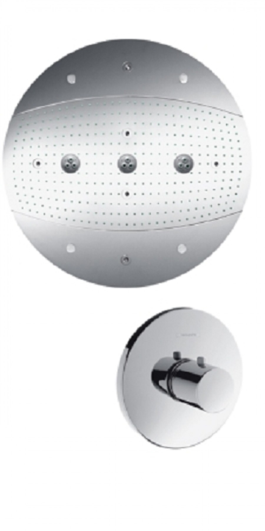 iControl set de finition encatr� avec robinet d'arr�t et inverseur 15955 Hansgrohe