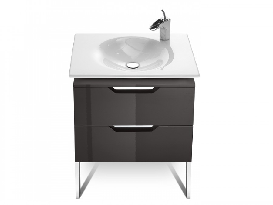 Meuble sous vasque et vasque Kalahari-N 80cm Gris anthracite ROCA
