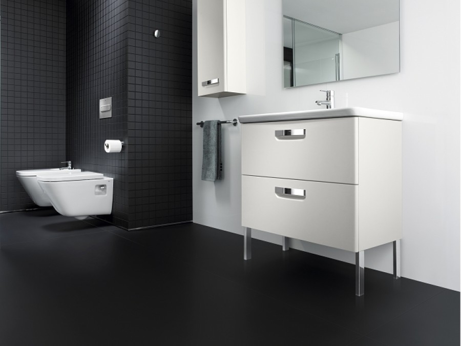 Meuble Simple Vasque Unik The Gap 80cm Beige ROCA