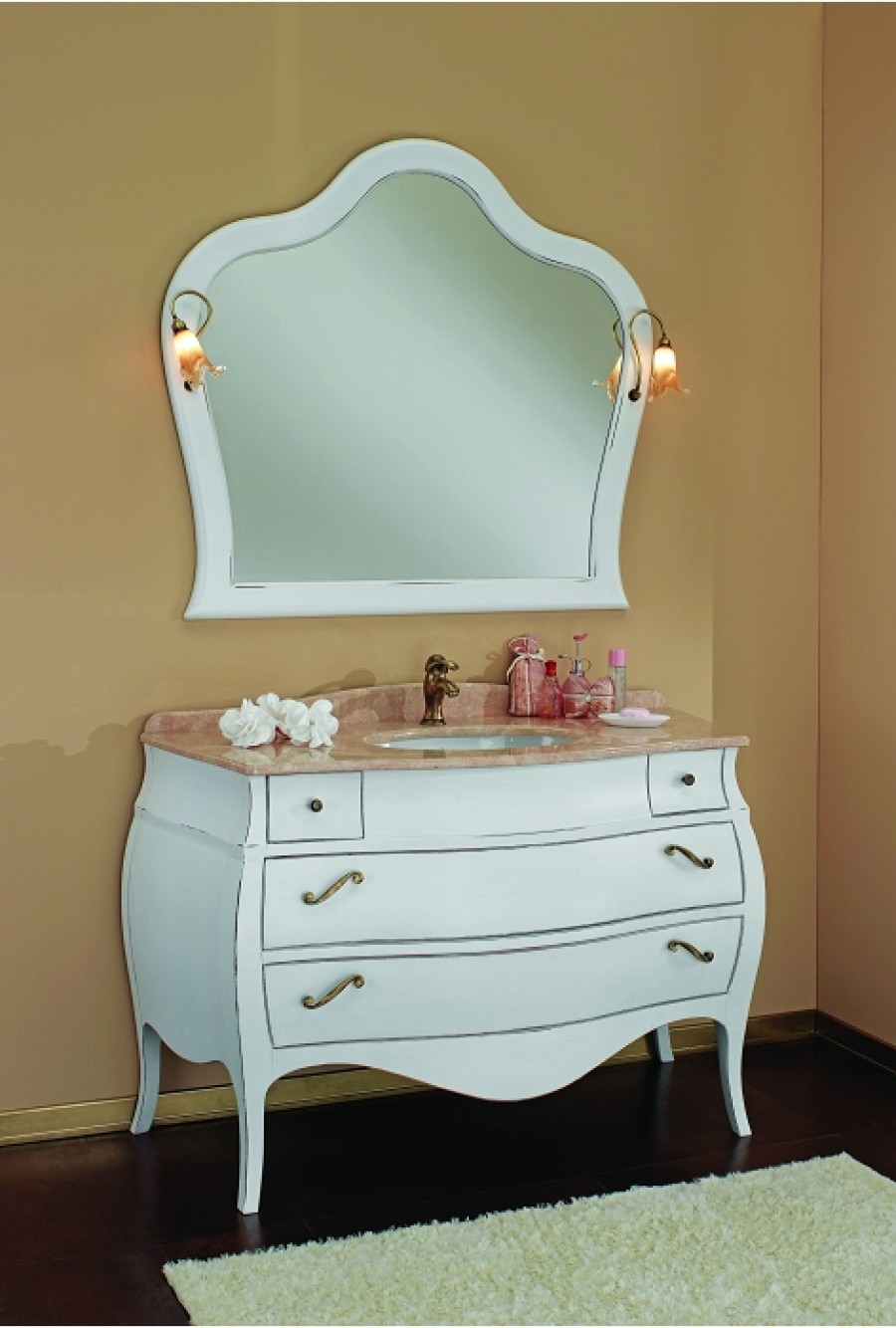Meuble de salle de bain New Baroque composition 8 - Blanc Antique