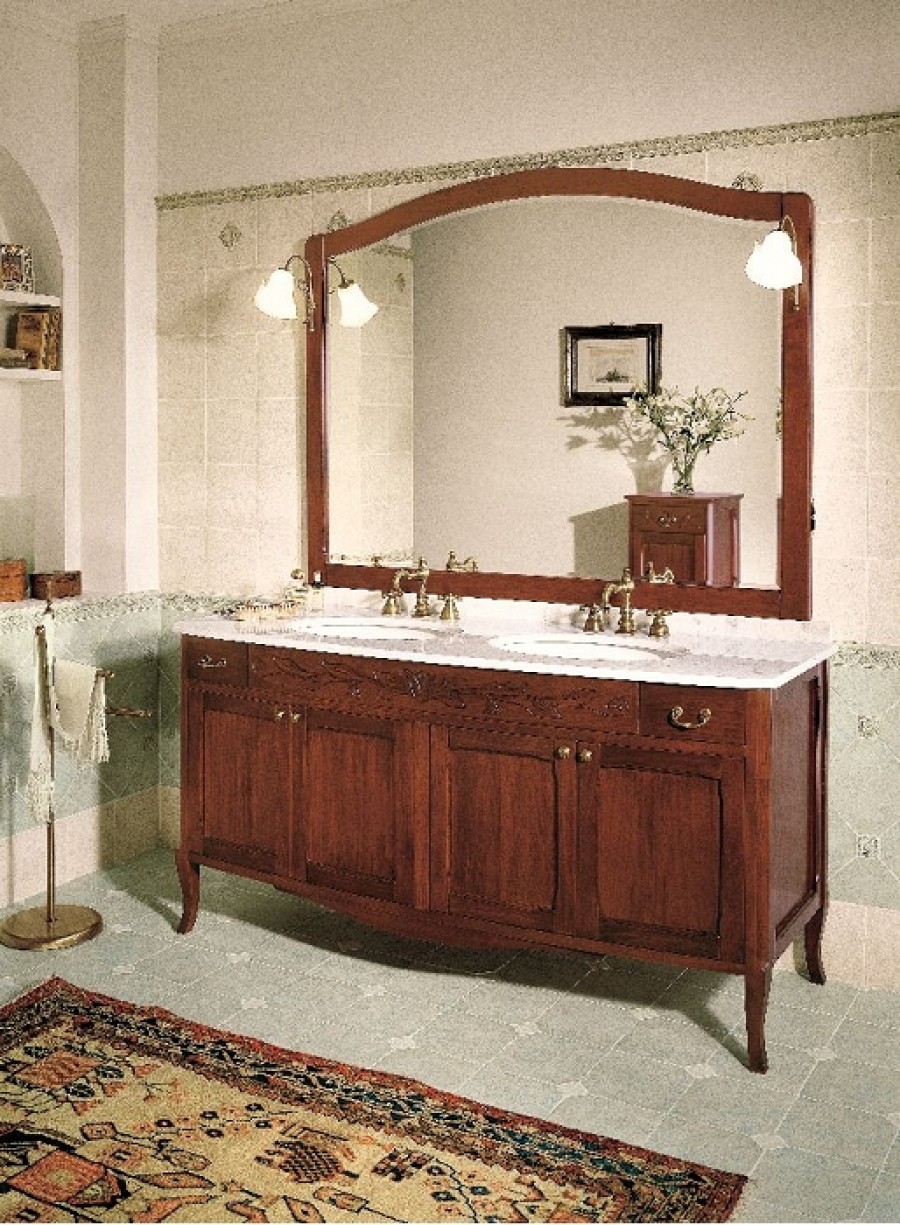 Meuble de salle de bain Serie 800 composition 3 - Acajou