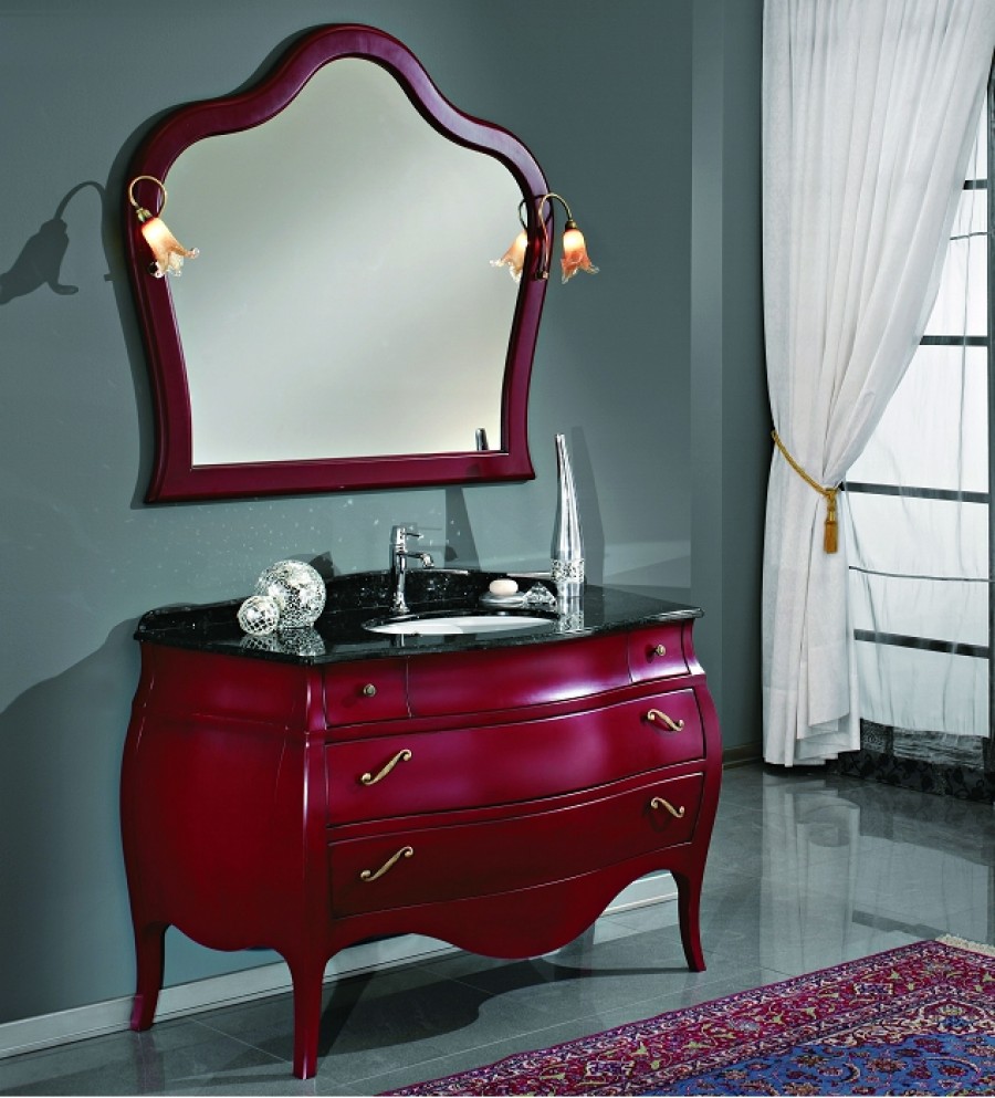 Meuble de salle de bain New Baroque composition 7 - Rouge Antique