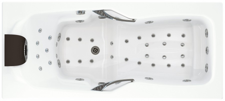 Baignoire balnéo massage professionnel kineplus 170x75 kietude ... Décor Balneo Baignoires