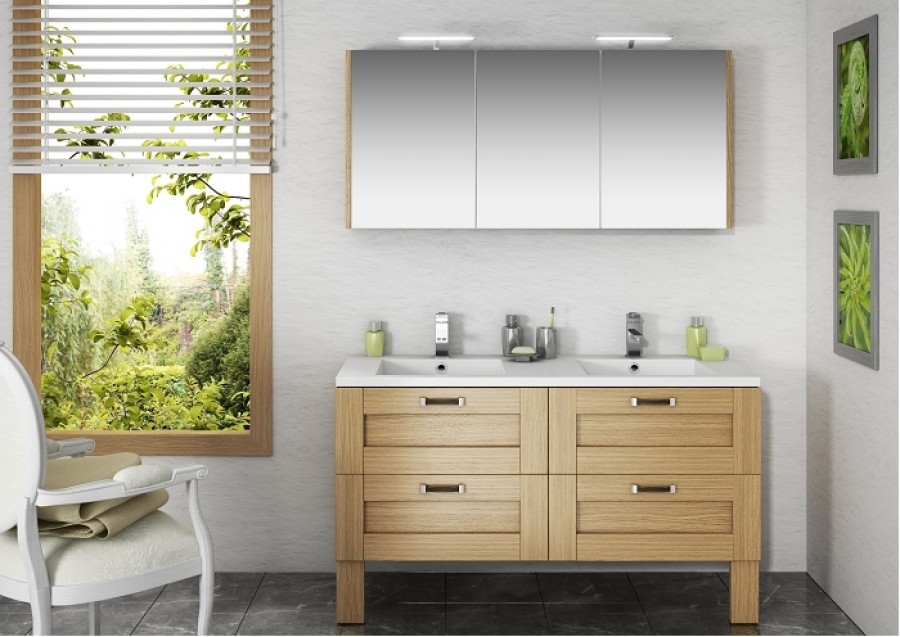 Meuble double vasque 140 cm COSY Baltique NaturelSanitaire.fr | Meuble