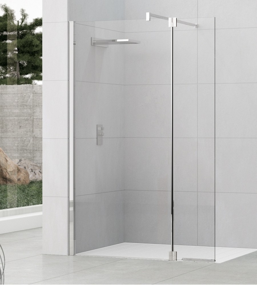 paroi de douche fixe volet pivotant kuadra h2 7037 transparent - Paroi De Douche Avec Retour Pivotant paroi de douche fixe volet pivotant kuadra h2 7037 transparent - Paroi De Douche Avec Retour Pivotant