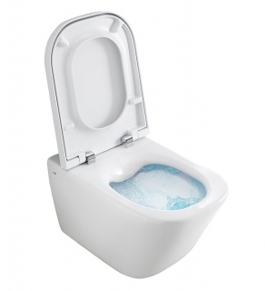 PROMO : Pack WC à poser The Gap sans bride avec abattant frein de chute  Blanc - ROCA Réf. A34D737000