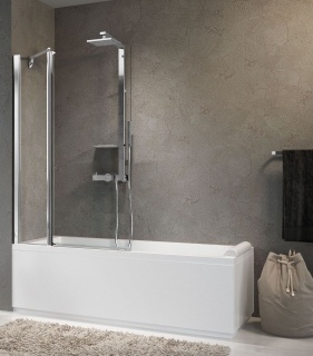 Pare Baignoire 1 Porte Pivotante 1 Fixe Aurora 3 Novellini