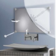 Support miroir orientable multidirectionnel Blanc