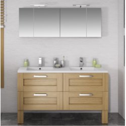 Meuble Double Vasque 120 Cm Chango Cristal Argile