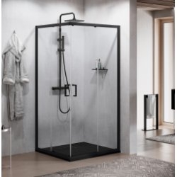 Paroi coulissante (1 CÔTÉ) ZEPHYROS 2.0 A 75 cm - Verre Transparent - Noir Paroi coulissante (1 CÔTÉ) ZEPHYROS 2.0 A 75 cm - Verre Transparent - Noir