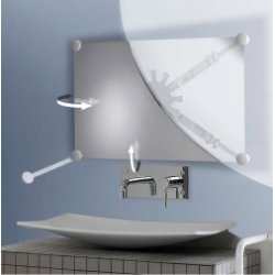 Support miroir orientable multidirectionnel Blanc Support miroir orientable multidirectionnel Blanc