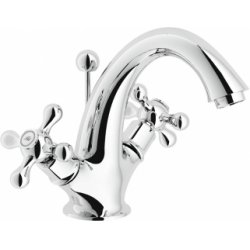 Mélangeur lavabo monotrou rétro chromé Grazia GRC5118/6CR Mélangeur lavabo monotrou rétro chromé Grazia GRC5118/6CR
