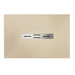 Receveur de douche 70x100 Crème écoulement linéaire Ardesia  Receveur de douche 70x100 Crème écoulement linéaire Ardesia
