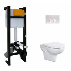 Pack Bâti-support Evo + Cuvette sans bride Velvet+ Plaque Blanche