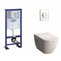 Pack WC Grohe Rapid SL + Cuvette D-Light VitraFresh + Plaque Chromée