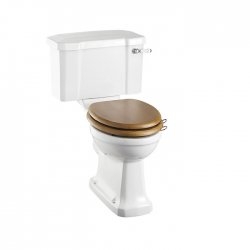 WC Compact BURLINGTON avec levier de réservoir en céramique 520 - Abattant frein de chute Chêne WC Compact BURLINGTON avec levier de réservoir en céramique 520 - Abattant frein de chute Chêne