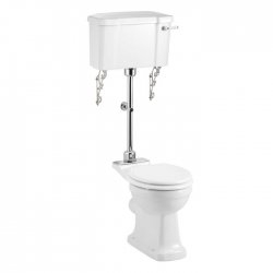 WC BURLINGTON avec levier de réservoir en céramique Taille moyenne 520 - Abattant frein de chute Blanc WC BURLINGTON avec levier de réservoir en céramique Taille moyenne 520 - Abattant frein de chute Blanc