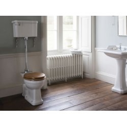 WC BURLINGTON avec levier de réservoir en céramique Taille moyenne 520 - Abattant frein de chute Chêne WC BURLINGTON avec levier de réservoir en céramique Taille moyenne 520 - Abattant frein de chute Chêne