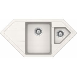 Evier de cuisine d'angle SIGNUS 1.5 Cuve Cristadur Polaris Evier de cuisine d'angle SIGNUS 1.5 Cuve Cristadur Polaris