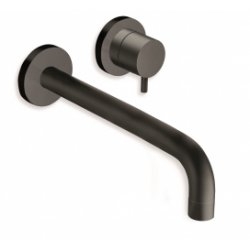 Mitigeur lavabo mural BLACKMAT Triverde - Saillie 225 mm  Mitigeur lavabo mural BLACKMAT Triverde - Saillie 225 mm