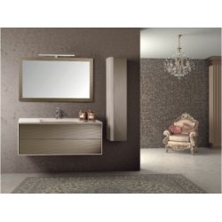 Meuble simple vasque PARIGI MIRROR Crème Rosé Mat Meuble simple vasque PARIGI MIRROR Crème Rosé Mat