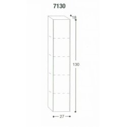 Colonne suspendue Hauteur 130 cm - 7130 Mélaminé Colonne suspendue Hauteur 130 cm - 7130 Mélaminé