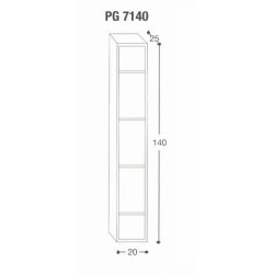 Niche suspendue Hauteur 140 cm Blanc Mat - PG7140BIM Niche suspendue Hauteur 140 cm Blanc Mat - PG7140BIM