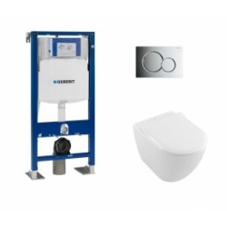Pack WC Geberit UP320 + Cuvette VILLEROY ET BOCH Subway 2.0 + plaque Sigma Chromé Brillant Pack WC Geberit UP320 + Cuvette VILLEROY ET BOCH Subway 2.0 + plaque Sigma Chromé Brillant