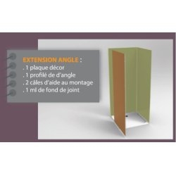 Pack extension angle DECOFAST 1P Blanc H2000 x L900mm Pack extension angle DECOFAST 1P Blanc H2000 x L900mm