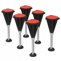 Set de 6 pieds réglables pour receveurs Ultra Flat S Set de 6 pieds réglables pour receveurs Ultra Flat S