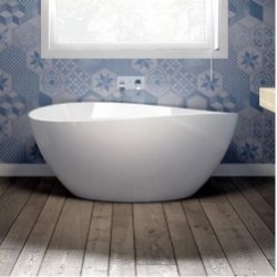 Baignoire îlot ovale ILLUSION White 154x80 cm Baignoire îlot ovale ILLUSION White 154x80 cm