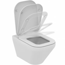 Cuvette suspendue sans bride TONIC II AquaBlade + Abattant frein de chute