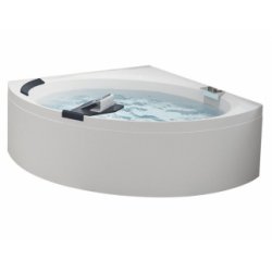 Baignoire d'angle DIVINA C 140X140 cm + Tablier Blanc Mat - Avec Robinetterie Baignoire d'angle DIVINA C 140X140 cm + Tablier Blanc Mat - Avec Robinetterie