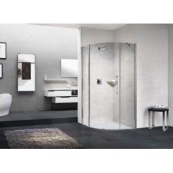 Paroi 1/4 de cercle YOUNG R1 1 porte battante et 2 fixes en alignement