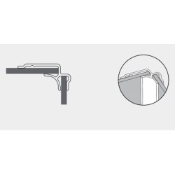 Profilé d'angle rentrant pour panneau mural DECOFAST - Brossé Mat - H2000mm Profilé d'angle rentrant pour panneau mural DECOFAST - Brossé Mat - H2000mm