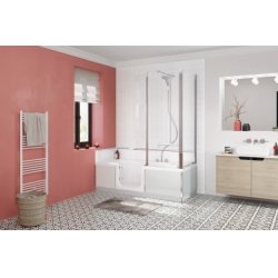 Combiné Bain/Douche DUO adapté PMR et Séniors, 60x75 cm - Tête à Gauche Combiné Bain/Douche DUO adapté PMR et Séniors, 60x75 cm - Tête à Gauche