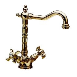 Mélangeur lavabo bec potence CHAMBORD Rétro Vieux Bronze Mélangeur lavabo bec potence CHAMBORD Rétro Vieux Bronze