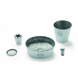 Set de toilette KIOTO en Zinc Blanc Set de toilette KIOTO en Zinc Blanc