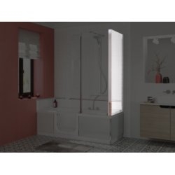 Retour d'angle transparent pour pare-bain DUO - 75 cm Retour d'angle transparent pour pare-bain DUO - 75 cm