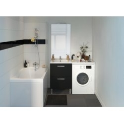 Meuble sous-vasque et emplacement lave-linge Cristal Anthracite Meuble sous-vasque et emplacement lave-linge Cristal Anthracite