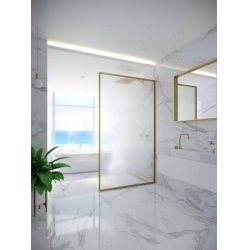 Paroi fixe NORDIC Or Mat Verre Wavy