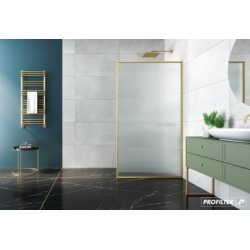 Paroi fixe NORDIC Or Mat Verre Wavy - Droite - 100 cm Paroi fixe NORDIC Or Mat Verre Wavy - Droite - 100 cm