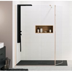 Paroi fixe avec volet pivotant EKINOX DUO Cuivré - 70+45cm