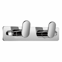 Porte-peignoir double PURE laiton chromé Porte-peignoir double PURE laiton chromé