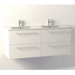 Meuble double vasque NEPTUNE Blanc - SANS Miroir Meuble double vasque NEPTUNE Blanc - SANS Miroir