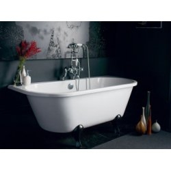 Baignoire Rétro AVANTGARDE avec pieds Arc Noir - Pose contre un mur Baignoire Rétro AVANTGARDE avec pieds Arc Noir - Pose contre un mur