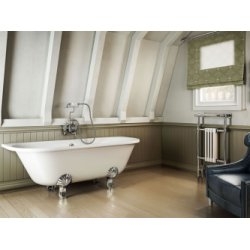Baignoire Rétro AVANTGARDE avec pieds Classique Chromé - Pose contre un mur Baignoire Rétro AVANTGARDE avec pieds Classique Chromé - Pose contre un mur