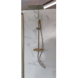 Colonne de douche thermostatique URBAN CHIC Or brossé Colonne de douche thermostatique URBAN CHIC Or brossé