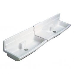 Lavabo collectivité avec dosseret THOIRY - Contour 21 Lavabo collectivité avec dosseret THOIRY - Contour 21