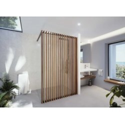Paroi walk in CLAUSTRA Noir et Effet Bois 100 cm Paroi walk in CLAUSTRA Noir et Effet Bois 100 cm